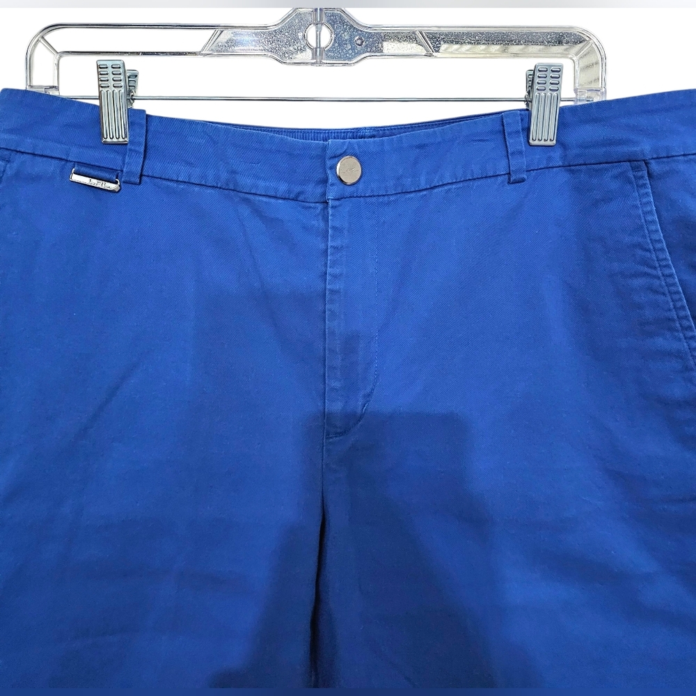 LRL Lauren Active Ralph Lauren Women Blue Shorts Size 12 Bermuda - Picture 2 of 13